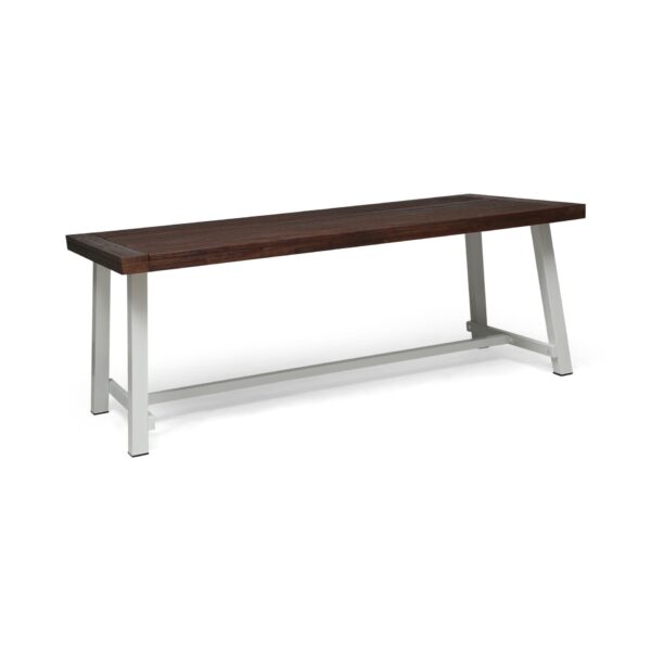 Equilibrium - Outdoor Dining Table With Slat Top - Dark Brown