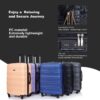 Expandable 3 Piece Luggage Sets Pc Lightweight & Durable Suitcase With Two Hooks, Spinner Wheels, Tsa Lock, (21/25/29) - Black - Image 6