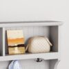 Modern 3 In 1 Hallway Hall Tree With Storage Drawers, Coat Rack, Shoe Rack Bench, And Cushion - Gray - Image 13