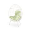 Cosmos - Round Hammered Iron Teardrop Chair - White / Green - Image 5