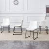 (Set of 4) Classic Chairs, A Stylish Seat Perfect For Modern Minimalist And Industrial Style Environments - White - Image 5
