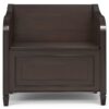 Connaught - Small Entryway Storage Bench - Chestnut - Image 13