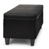 Afton - Storage Ottoman Bench - Midnight Black - Image 4