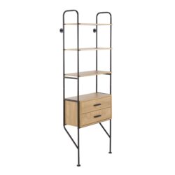 Lean - Industrial Bookcase - Black / Brown