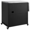 Versatile Outdoor Cabinet With Folding & Expandable Work Surfaces, Ample Storage Space, And Lockable Wheels - Matte Black - Image 19