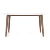 Ada - Mid-Century Modern Style Top Oval Dining Table - Brown / White - Image 15