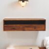 Lunar - 2 Drawer Wall Mounted Media Unit - Brown - Image 11