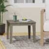 Dexterity - Outdoor Square Side Table With Wood Frame - Gray - Image 2