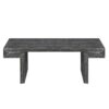 American Vintage Industrial Coffee Table, Premium Reclaimed Wood Texture, Double Tier Structure - Antique Black - Image 10