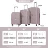 Hardshell Suitcase Double Spinner Wheels Pp Luggage Sets Lightweight Durable Suitcase With Tsa Lock, 3 Piece Set (20/24/28) - Griege - Image 3
