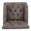 Vitality - Club Chair With Button Tufted Diamond Stitching And Turned Legs - Brown / Gray - Image 7