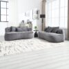 Bean Bag Sofa Lazy Sofa Durable Comfort Lounger High Back Bean Bag Chair Couch For Adults And Kids, Indoor & Outdoor - Dark Gray - Image 12