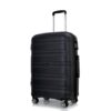 Hardshell Suitcase Spinner Wheels Pp Luggage Sets Lightweight Durable Suitcase & Tsa Lock, 3 Piece Set (20/24/28) - Black - Image 5