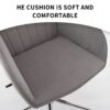 Adjustable Office Chair, Ergonomic Swivel Chair With Comfortable Backrest Seat - Gray - Image 13