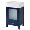 Bathroom Vanity With Ceramic Sink And Ample Storage, Ideal For Small Bathrooms - Blue - Image 13