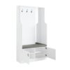 Buck II - High Gloss Hall Tree - White - Image 3