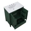 Vintage Style 30" Bathroom Vanity With Sink, Multi Functional Storage - Dark Green - Image 10