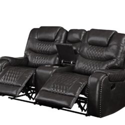 Braylon - Recliner Loveseat With Cupholder Console - Brown