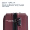 3 Piece Luggage Sets Lightweight Suitcase With Two Hooks, Spinner Wheels, Tsa Lock, (20/24/28) - Wine Red - Image 26