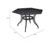 Outdoor Cast Aluminum Dining Table With Lattice Top And Umbrella Hole - Black - Image 3