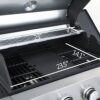 4 Burner Propane Gas Bbq Grill With Side Burner, 46790Btu Output With Enameed Cast Iron Cooking Grids For Outdoor Barbecue, Stainless Steel - Black / Silver - Image 4