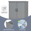 Stylish Bathroom Storage Cabinet With 2 Laundry Baskets - Gray - Image 11