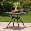 Enchantia - Outdoor Square Dining Table With Weave Tabletop And Flared Legs - Copper - Image 2