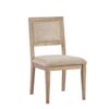 Armless Dining Chair With Cane Back And Upholstered Seat (Set of 2) - Light Brown - Image 6