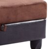 Upholstered Ottoman Elegant - Chocolate - Image 3