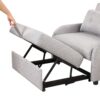 3 In 1 Pull Out Sofa Sleeper With Wing Table And USB Charge - Gray - Image 20