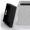 Rockwood - Cube Storage Ottoman With Tray - Cloud Gray - Image 3