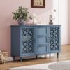 2 Door 3 Drawer Cabinet, American Furniture, Suitable For Bedroom, Living Room, Study - Blue - Image 4