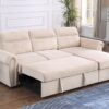 Ashton - Reversible Sleeper Sectional Sofa Chaise - Beige - Image 7