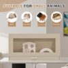 Hamster Cage, Rat Cage Wood With Independent Storage Cabinet, House For Ch" illa With Guinea Pig Hutch And Bridge, Easy View Acrylic Panels, Living Habitat X-Large - Teak - Image 4