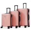 Luggage Sets 3 Piece Hardshell Suitcases With Wheels, Lightweight Expandable Travel Luggage With Tsa Lock, Carry-On, Checked Luggage (20" 24" 28") - Rose Gold - Image 4