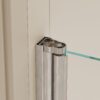 Aluminium Alloy Bathtub Shower Door With SGCC Tempered Glass - Brushed Nickel - Image 9