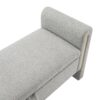 Modern Teddy Bed End Bench With Arms And Storage, Upholstered Large Foot Rest Stool, Comfy Window Vanity Bench For Living Room, Dorm, Coffee Table, Teddy - Gray - Image 8