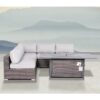 6 Piece Sectional Sofa Set With Cushions - Brown - Image 8