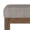 Milltown - Footstool Small Ottoman Bench - Distressed Gray Taupe - Image 3