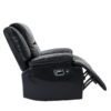 360° Swivel And Rocking Home Theater Recliner Manual Recliner Chair With A Led Light Strip For Living Room - Black - Image 16