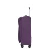 5 Piece Set (18/23/27/Travelbag /Toiletry Bag), Softshell Suitcase Spinner Wheels Terylene Polyester Luggage Sets Carry On Suitcase Luggage Lightweight Durable Suitcase - Purple - Image 6