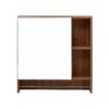 Wall Mounted Bathroom Storage Cabinet With Mirror Door, Medicine Cabinet, Over The Toilet Storage Cabinet With Shelves And Towel Rack - Walnut Brown - Image 8