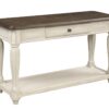 Console Table With Storage - Antique White / Brown - Image 3