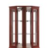 6 Shelf Corner Curio Display Cabinet With Lights, Mirrors And Adjustable Shelves (E26 Light Bulb Not Included) - Cherry - Image 11