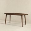 Ada - Mid-Century Modern Style Oval Dining Table - Brown - Image 5