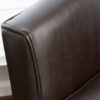Faux Leather Club Chair With Curved Backrest - Brown - Image 10