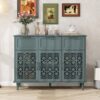 3 Door 3 Drawer Cabinet, American Furniture, Suitable For Bedroom, Living Room, Study - Dark Green - Image 2