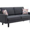 Bahamas - Sofa And Chair Set With 2 Throw Pillows - Dark Gray - Image 2