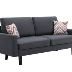 Bahamas - Sofa With 2 Throw Pillows - Dark Gray