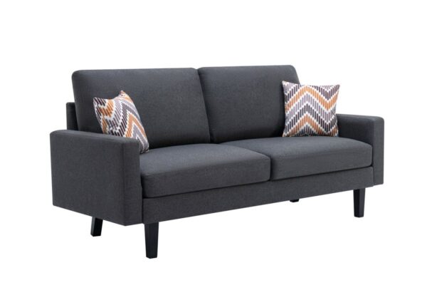 Bahamas - Sofa With 2 Throw Pillows - Dark Gray